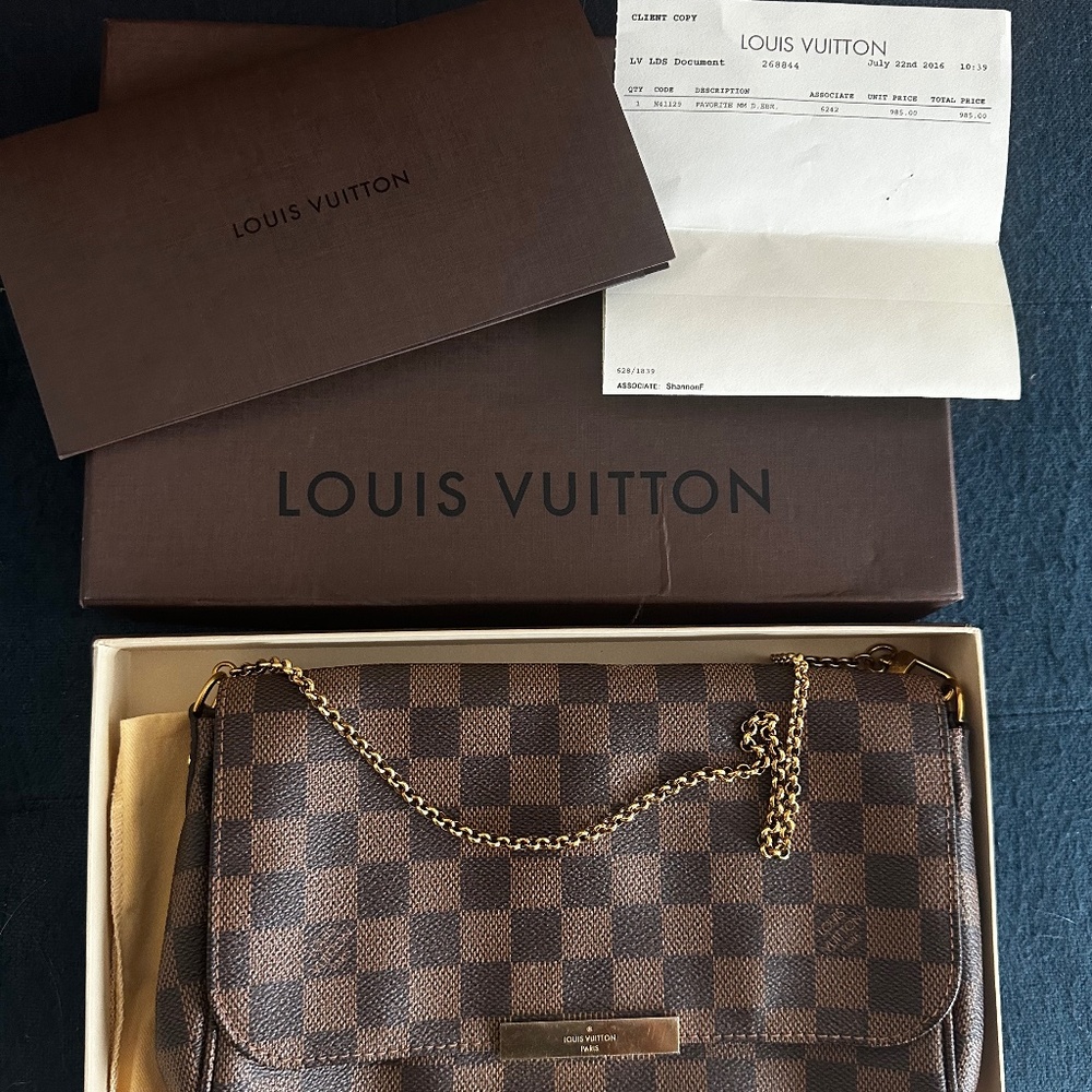 RARE Louis Vuitton Favorite Damier Ebene MM Brown